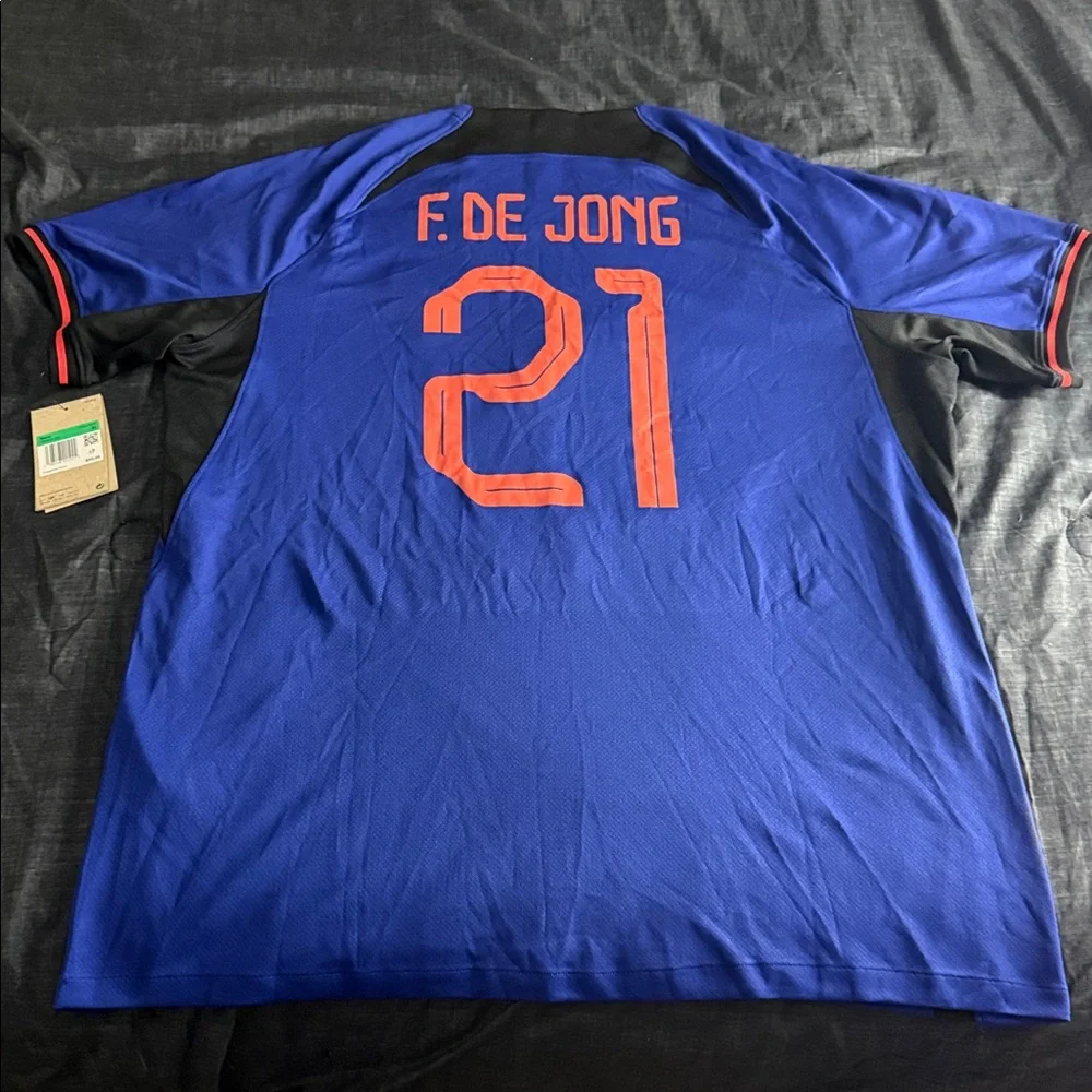 Netherlands 🇳🇱 #21 Frenkie de Jong 2022-23 Nike Away Jersey